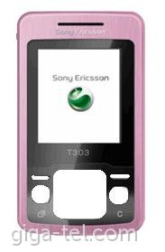 Sony Ericsson T303 front cover pink
