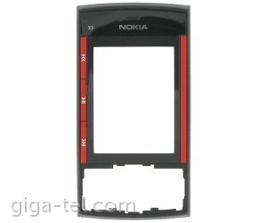 Nokia X3 front cover black red