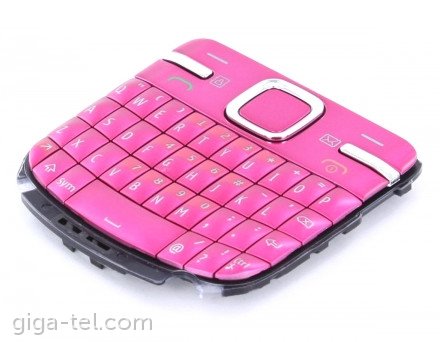 Nokia C3-00 keypad pink - english