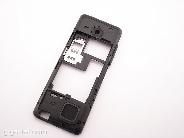 Nokia 206 middle cover black - dual SIM