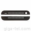 HTC One M7 top + bottom front covers black