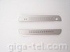 HTC One M7 top + bottom front covers silver