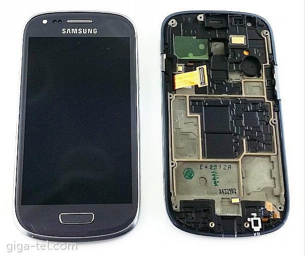 Samsung i8200,i8190 front cover + LCD + touch titanium gray