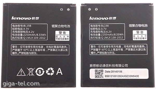 Lenovo BL198 battery