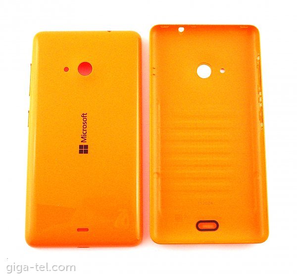 Microsoft Lumia 535 battery cover orange glossy