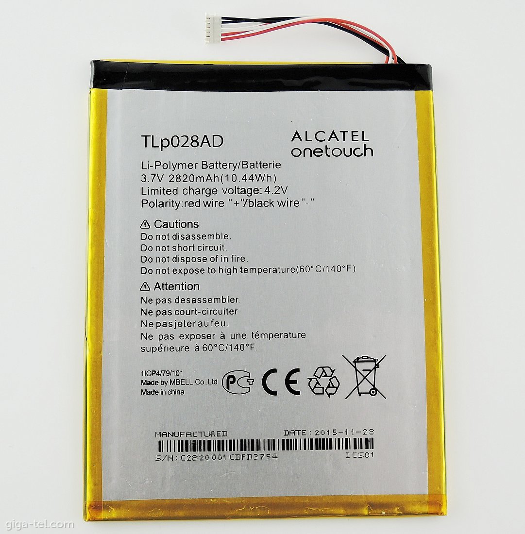 Alcatel OneTouch Pixi 7 battery