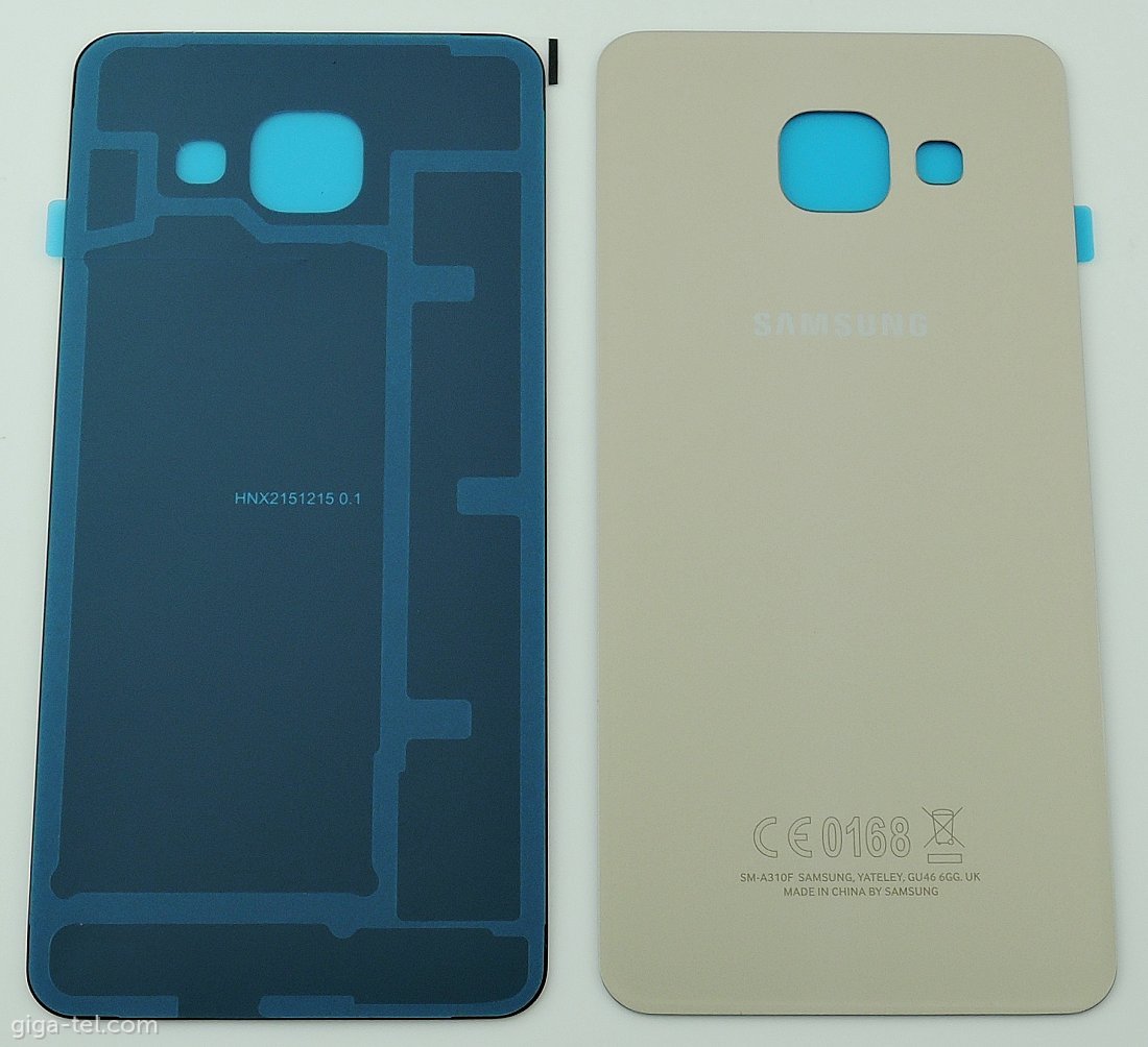 Samsung A310F battery cover gold