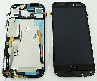 HTC M8 DUAL full LCD black with front cover