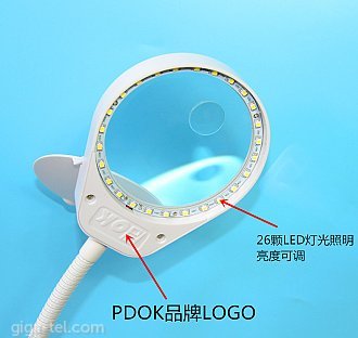 Magnifying glass with 26 LED