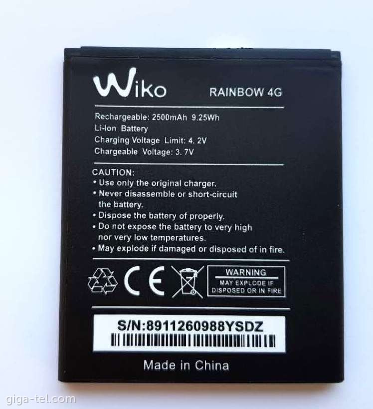 Wiko Rainbow 4G battery