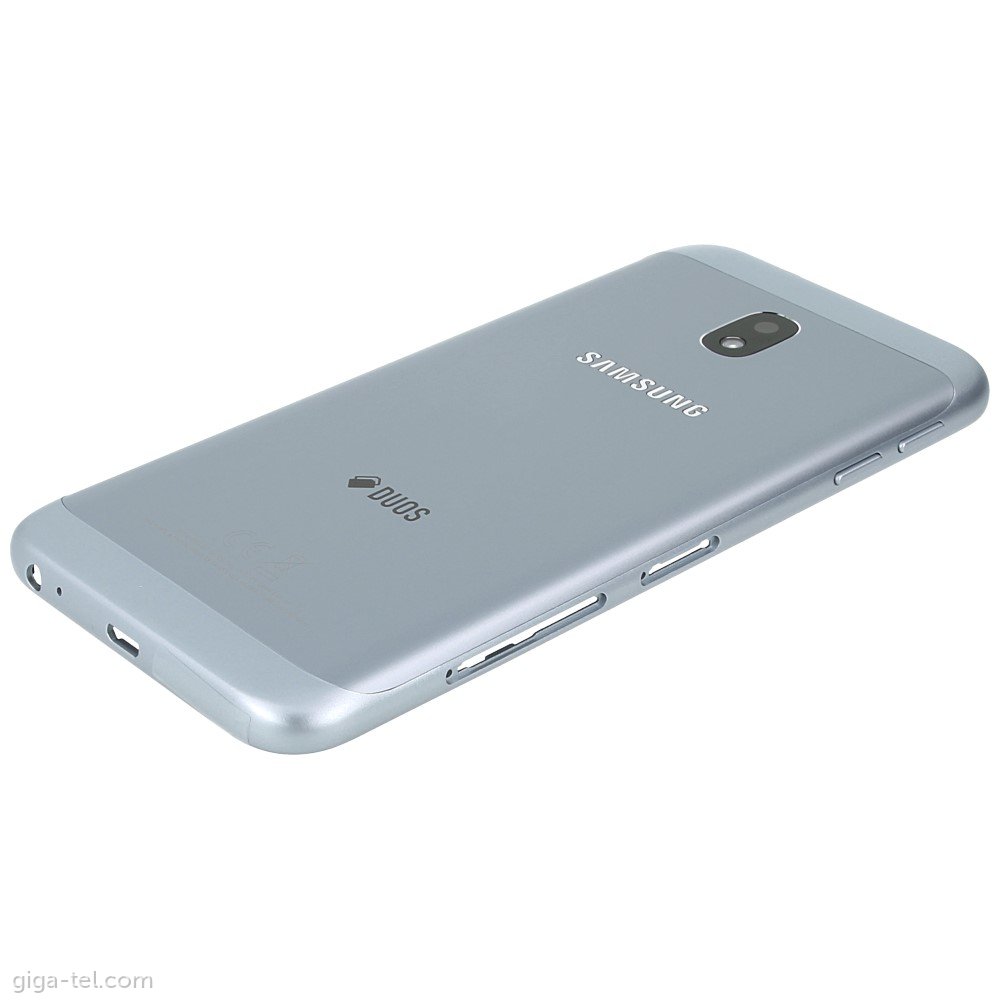 Samsung J330F battery cover silver-logo Duos