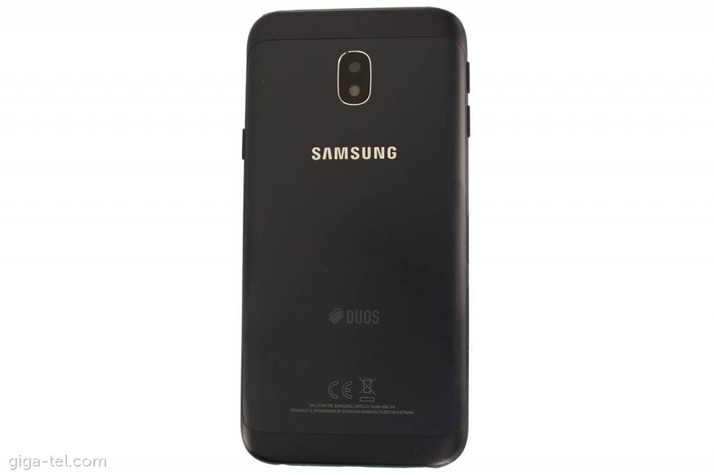 Samsung J330F battery cover black-logo Duos
