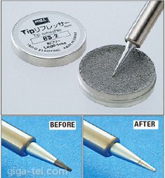 This tip refresher is used for fast and effective cleaning of the soldering iron tip, which already can not be cleaned with a sponge or napkins