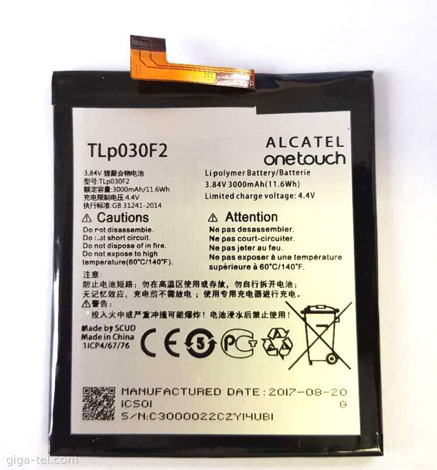 Blackberry DTEK60,Alcatel 6070K battery