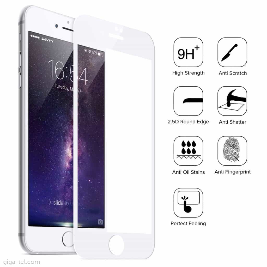 iPhone SE 2020 tempered glass 5D white
