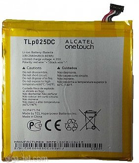 2580mAh - Alcatel One Touch 8050D Pixi 4 (6), One Touch 9001D Pixi 4 ( factory date 2018)