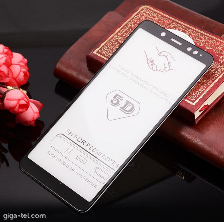 Xiaomi Redmi Note 5,Note 5 Pro - 5D tempered glass black