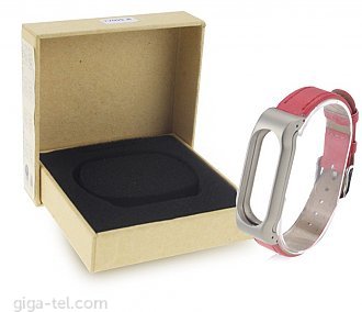 Xiaomi Mi Band 2 leather strap red