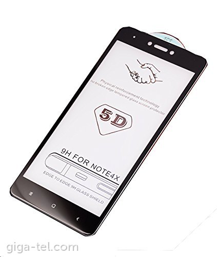 Xiaomi Redmi Note 4,4X - 5D tempered glass black