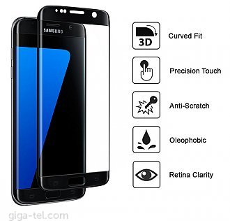 Samsung G930F 3D tempered glass black