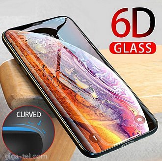 iPhone 11 Pro Max,XS Max 6D tempered glass black