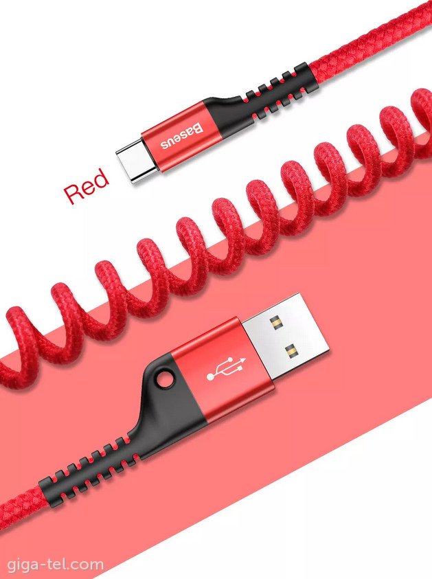 Baseus Fish Eye spring data cable Type-C red