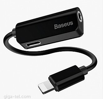 Baseus audio converter 42 / iP Male to 3.5mm+iP adapter black