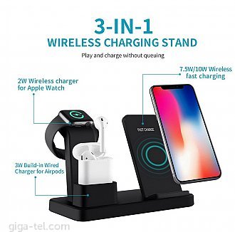 Wireless charge stand 3in1