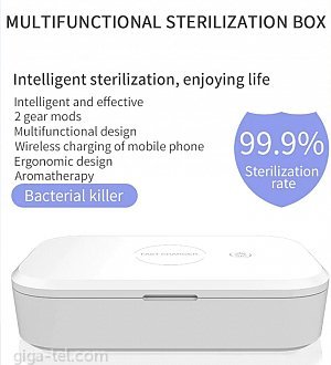 Wireless fast charging, up to 10W wireless charging, compatible with most mobile phones on the market
● Ultraviolet sterilization and disinfection, 6 UVC ultraviolet lamps, sterilization rate of 99.9%
● Two-stage sterilization mode 
