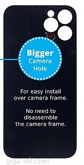 iPhone 11 Pro Max back glass black OEM / big hole