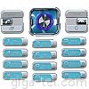 Sony Ericsson C702 keypad cyan