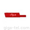 Nokia E66 USB cover red