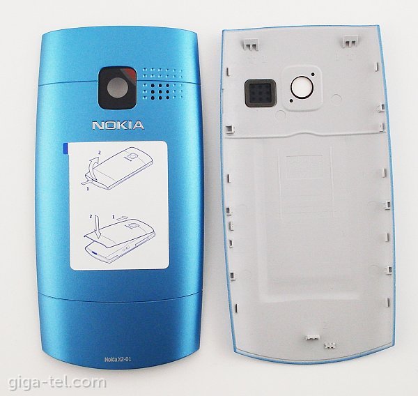 Nokia X2-01 battery cover azure