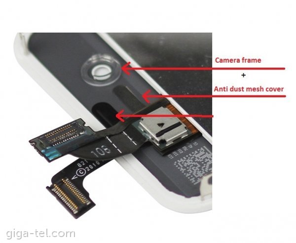 OEM earpiece mesh + camera frame for iphone 4