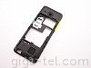 Nokia 206 middle cover yellow- dual SIM