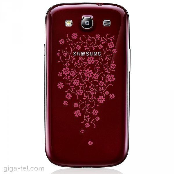 Samsung i9300 battery cover red La Fleur