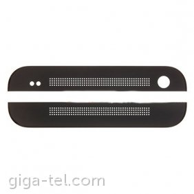 HTC One M7 top + bottom front covers black