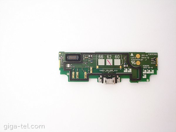 Nokia 625 USB connector with board