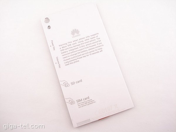 Huawei Ascend P6 battery cover white