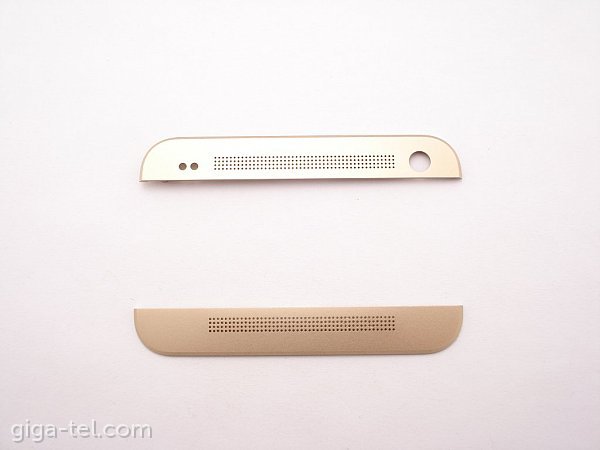 HTC One M7 top + bottom front covers gold