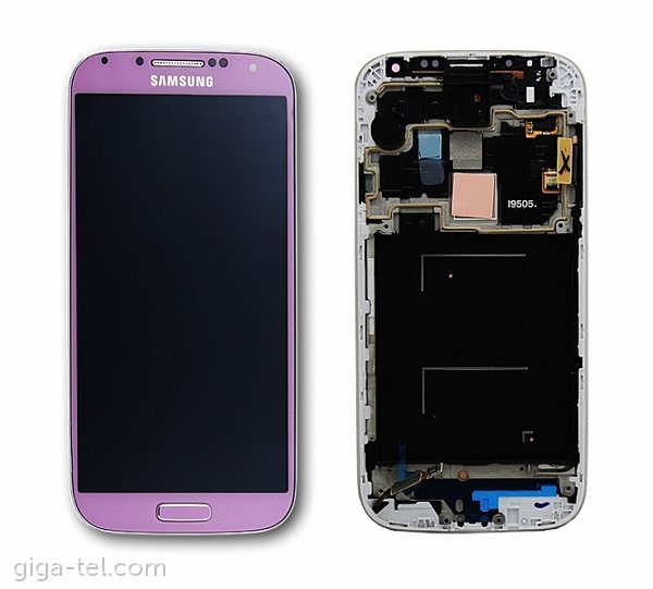 Samsung i9505  front cover + LCD + touch pink