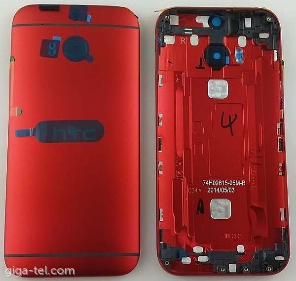 HTC One M8 battery cover red