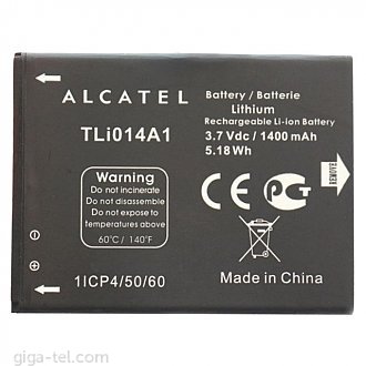 1400mAh - Alcatel 4010d, 4030d, 5020d, 4012, 918, Vodafone Smart First 6 V695 VF