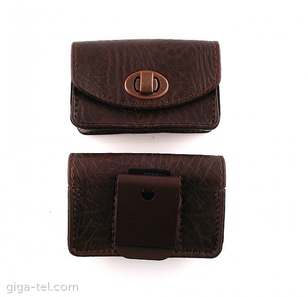 Leather Case Roubal brown belt size 80x45x20