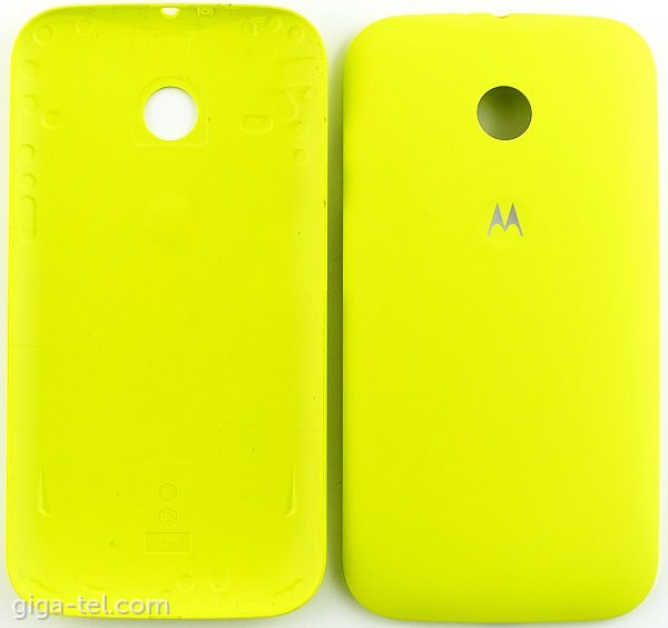 Motorola E battery cover yellow