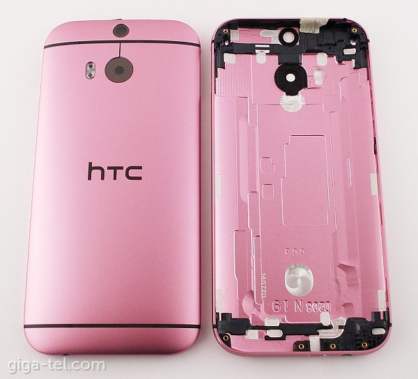 HTC One M8 battery cover pink