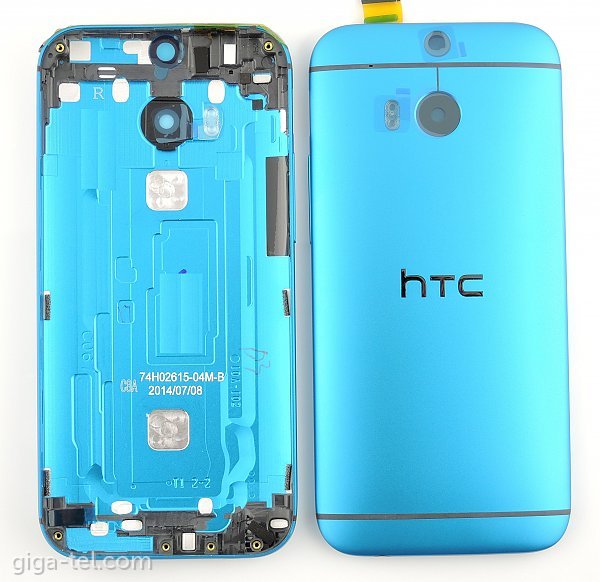 HTC One M8 battery cover blue