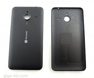 Microsoft Lumia 640 XL battery cover black - without mesh / bumber at camera