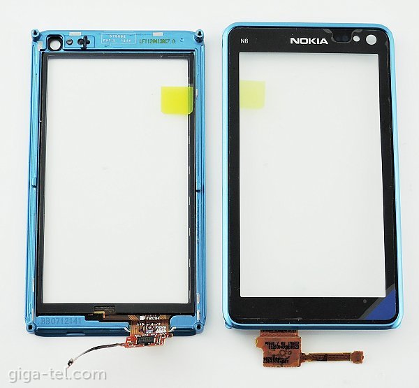 Nokia N8-00 front cover + touch blue 