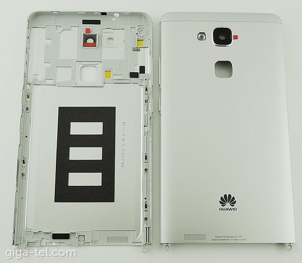 Huawei Mate 7 battery cover white / silver